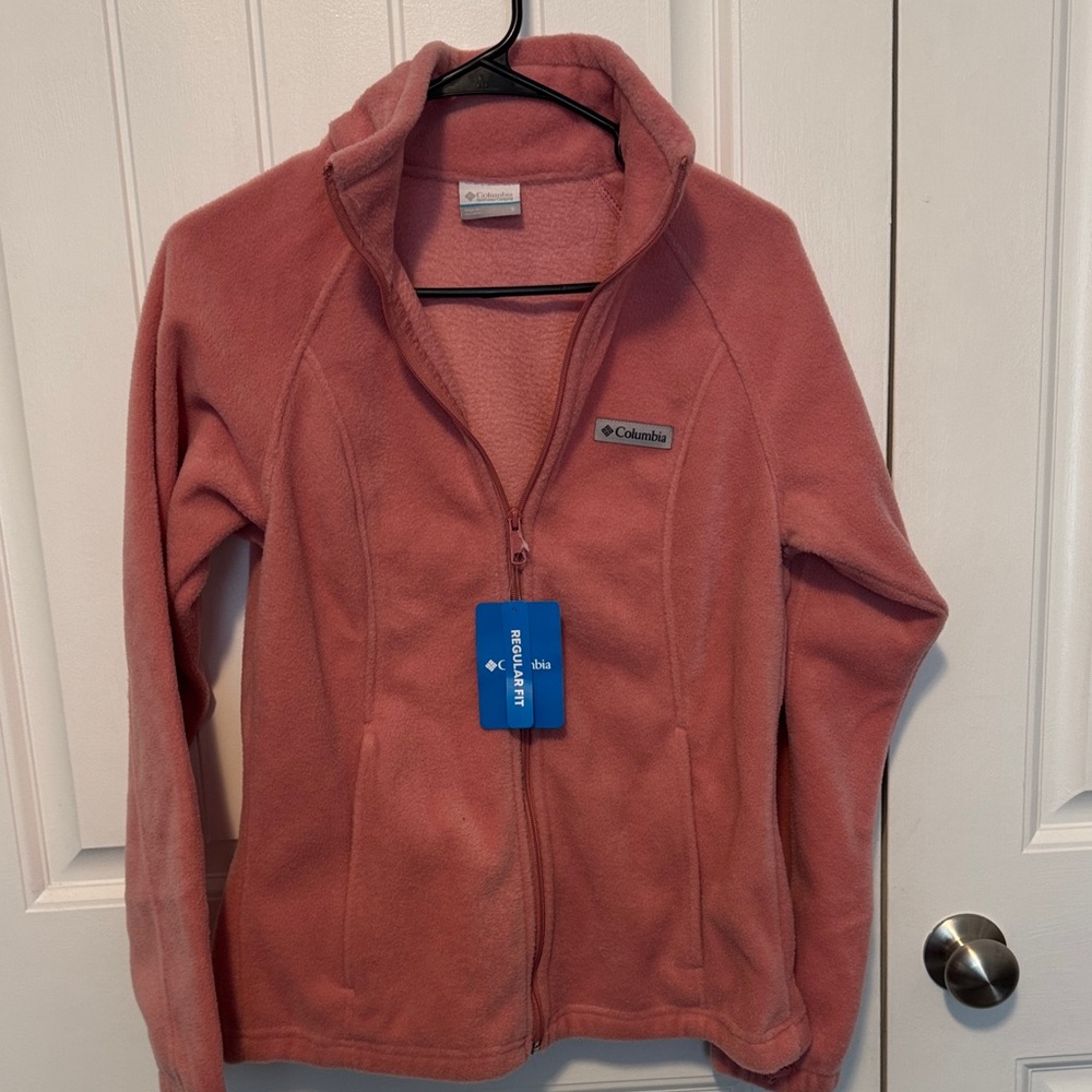 Columbia Pink Fleece Zip-Up Hoodie